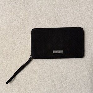 Vera Bradley Black Quilted Wristlet